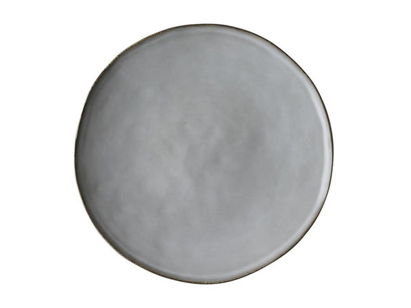 Dutch rose organic bord 26,5cm grijs 4st