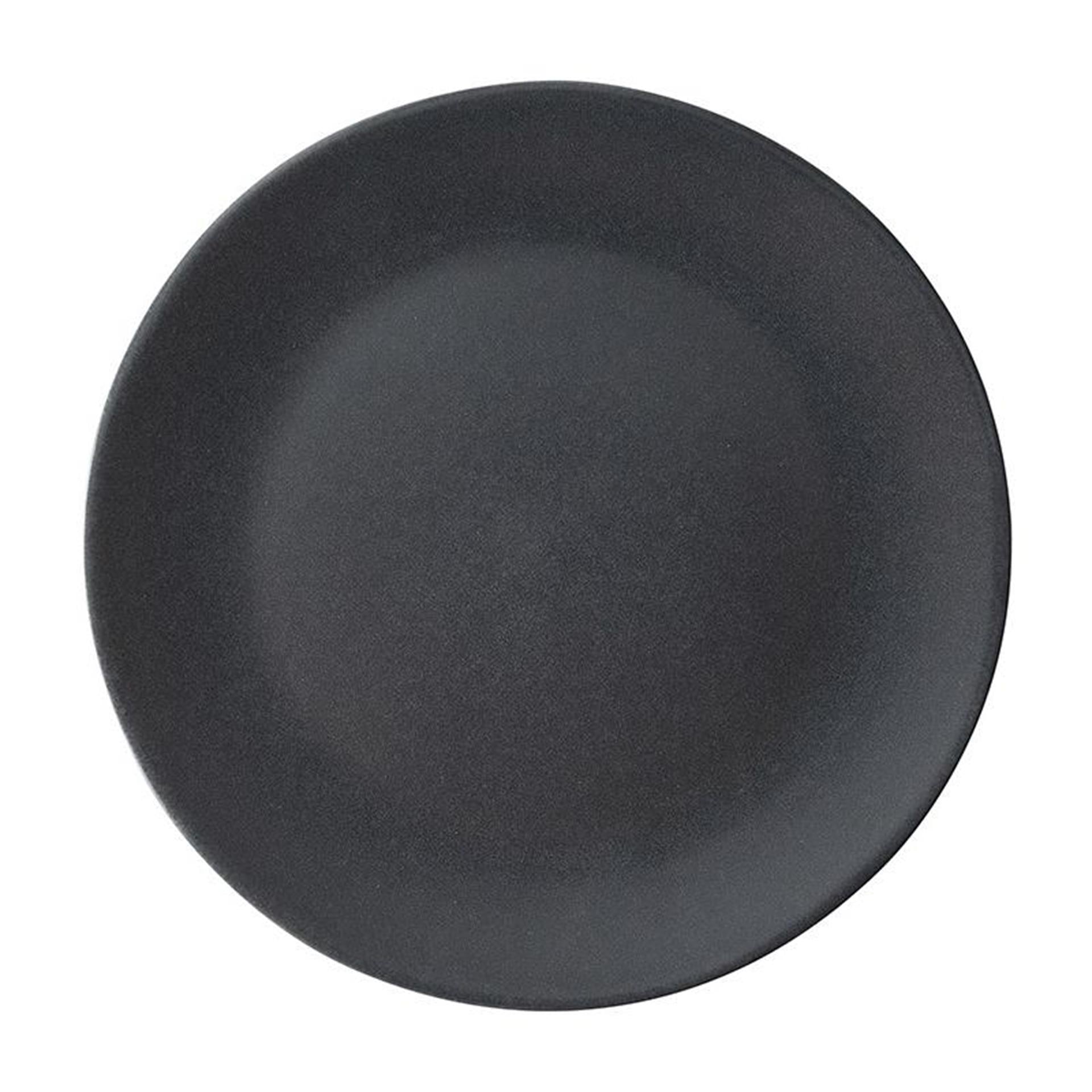 Dutch rose velvet bord plat ø20,5cm mat zwart 4st