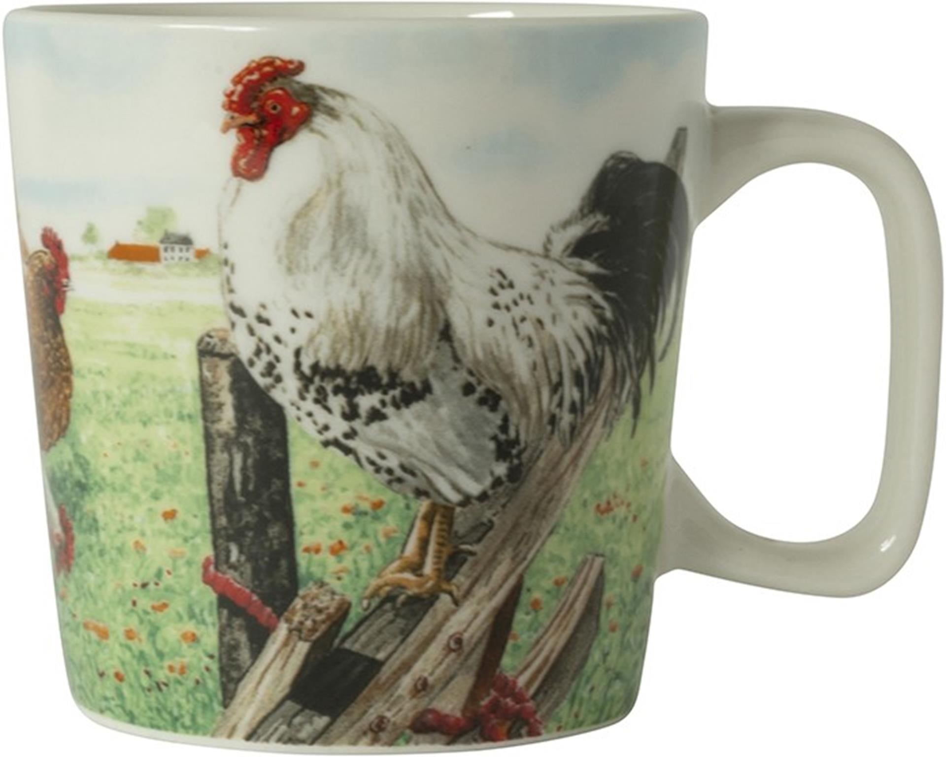 Wiebe van der zee wiebe's farm minimok kip 230ml doos a 6 stuks porselein