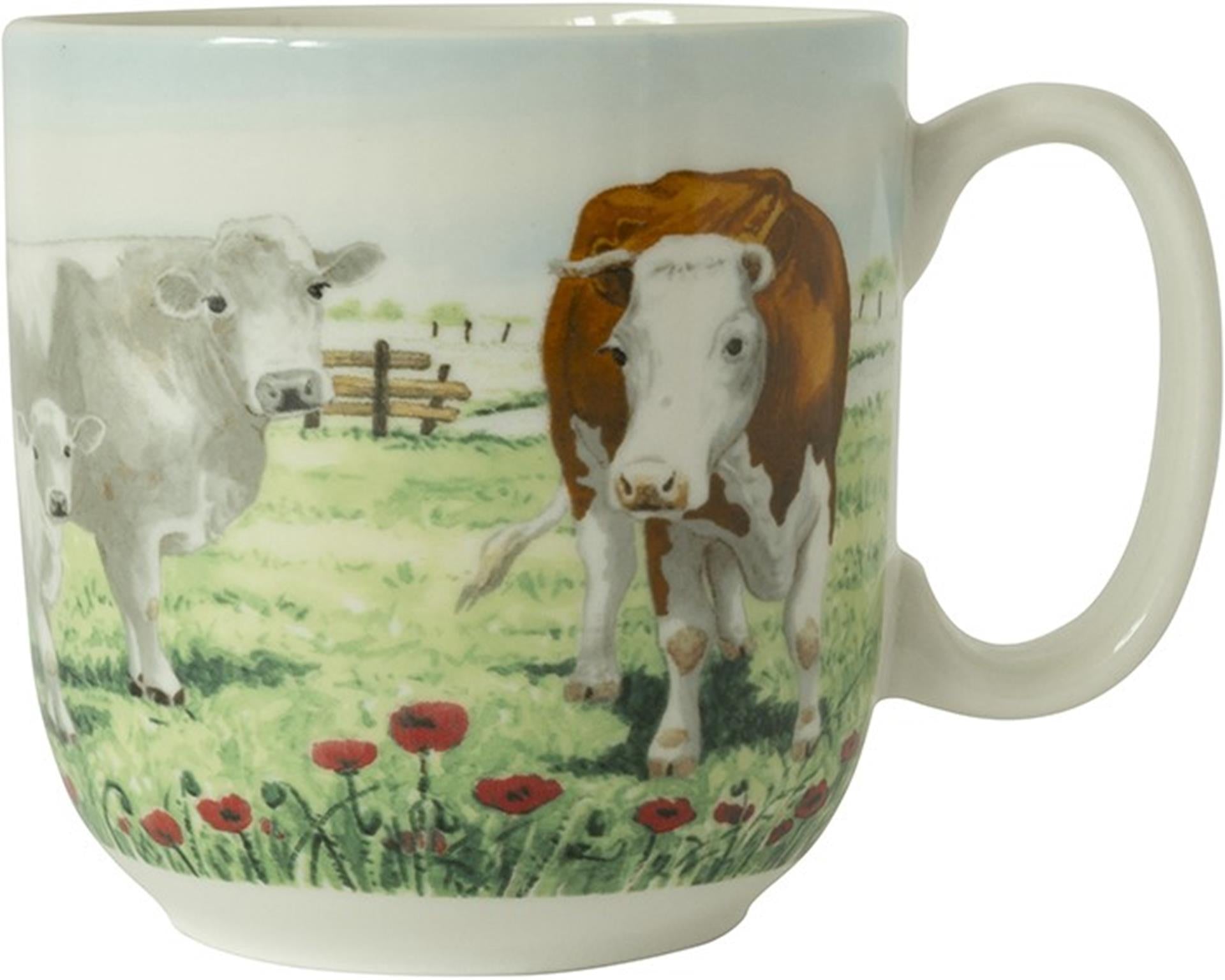 Wiebe van der zee wiebe's farm beker xl koe 410ml doos a 6 stuks porselein