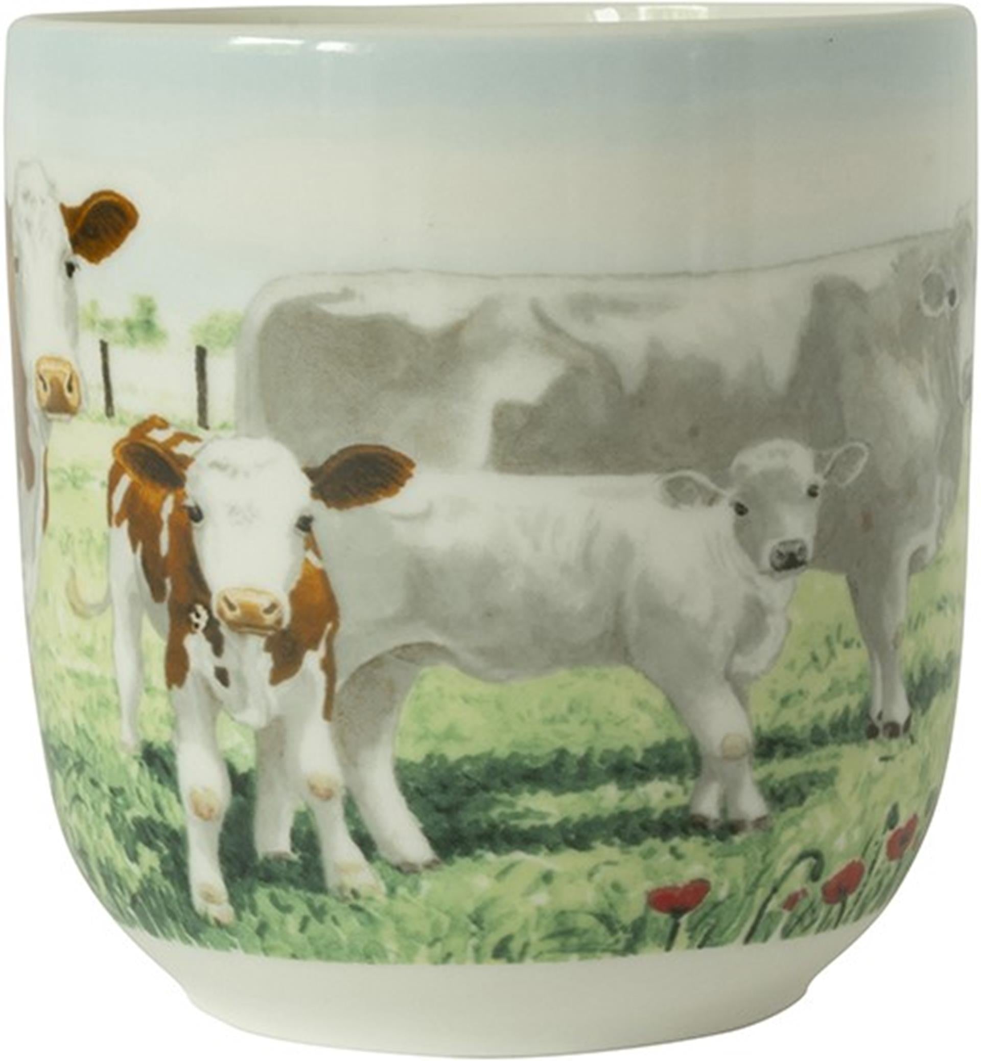 Wiebe van der zee wiebe's farm beker xl koe 410ml doos a 6 stuks porselein