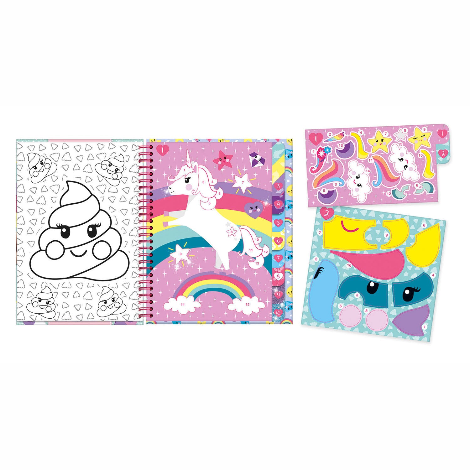 Totum Stickerboek Stickers op nummer Eenhoorn