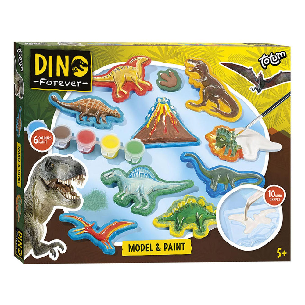 Totum dino forever - gips gieten en schilderen