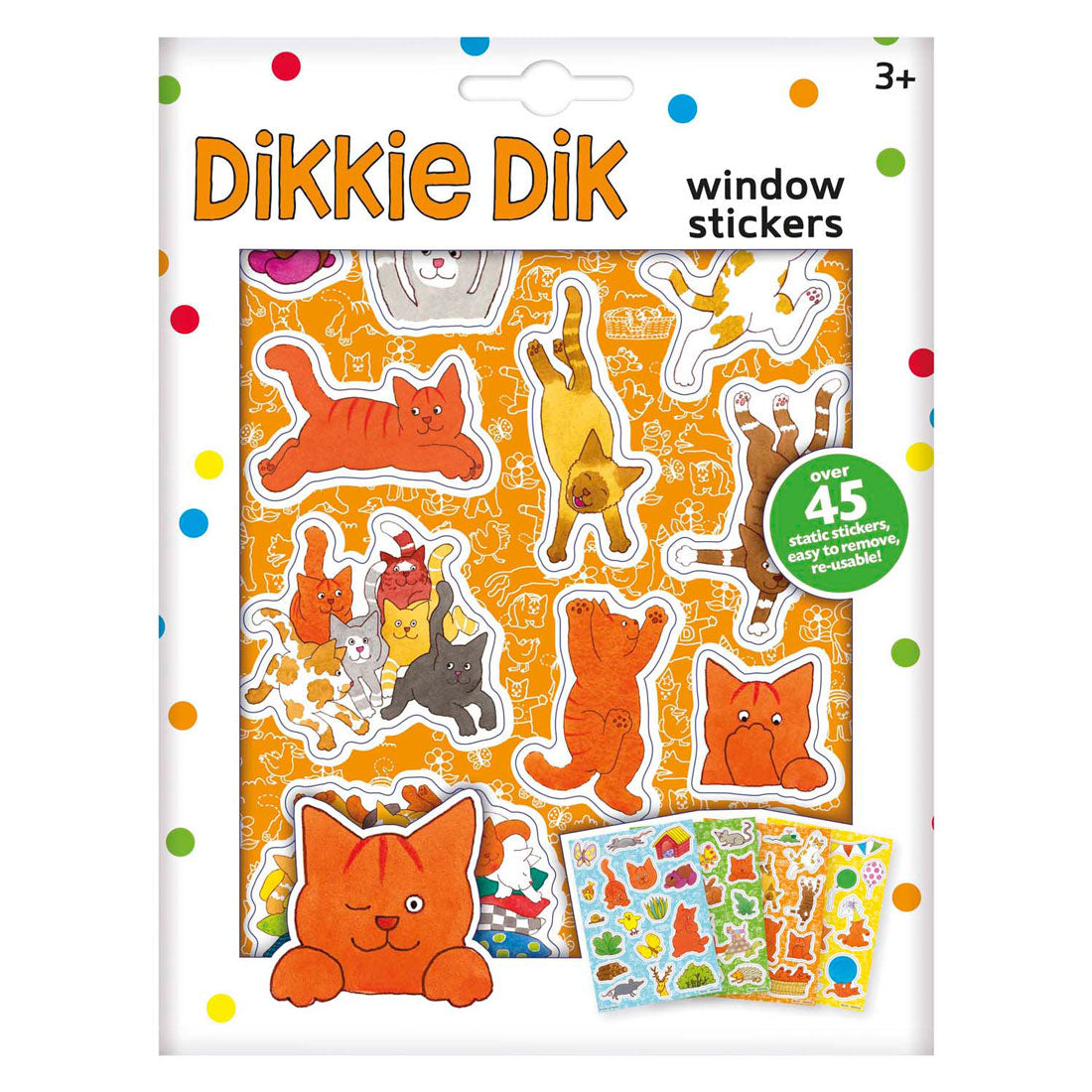 Bambolino speelgoed dikkie dik raamstickers, 45dlg.