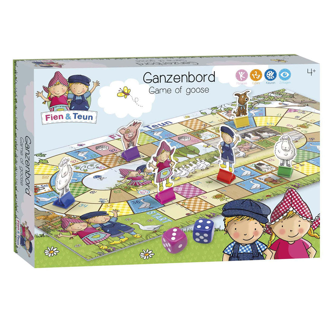 Bambolino fien en teun - spel ganzenbord