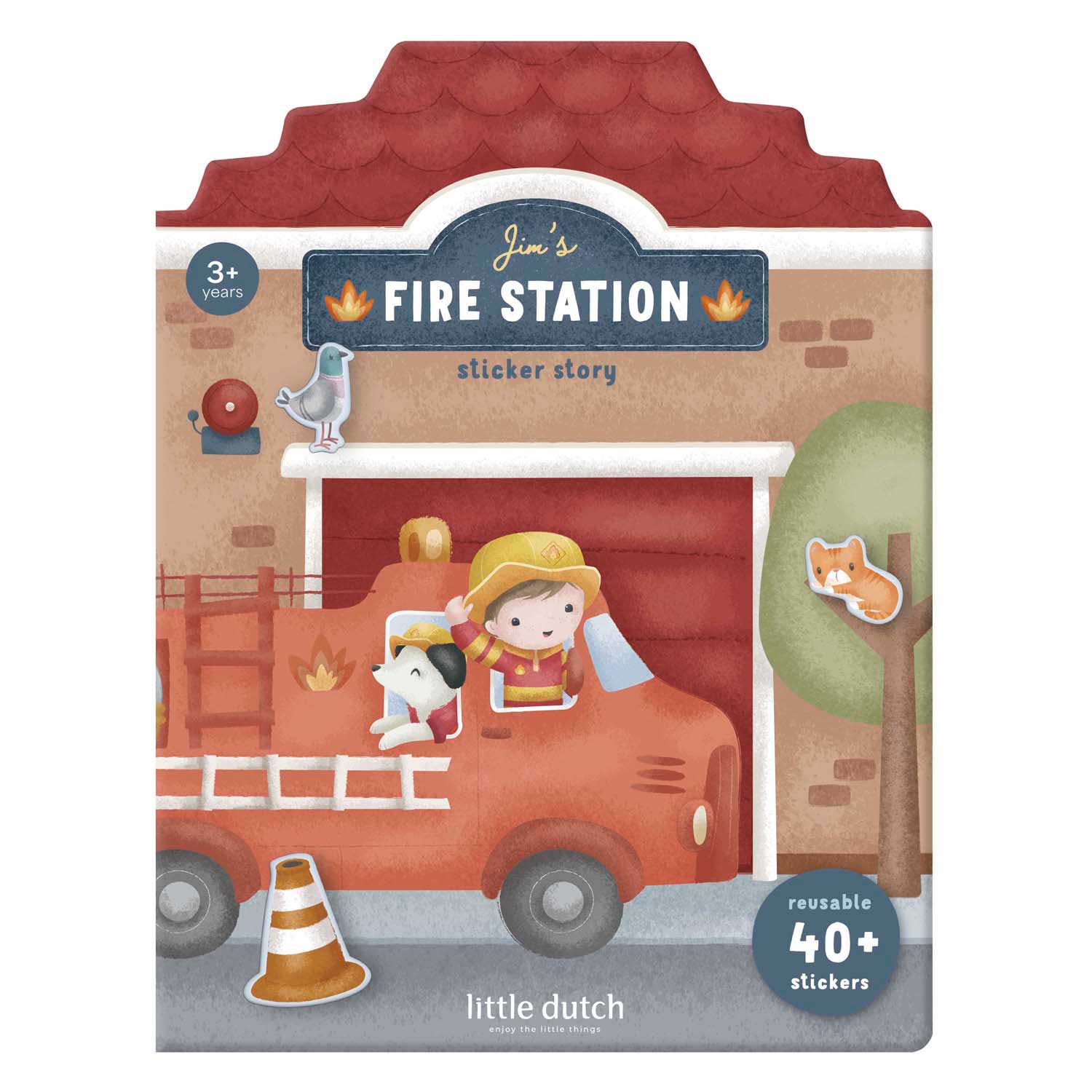 Little dutch stickervellen jim's brandweer