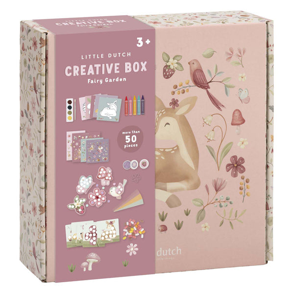 Little dutch knutseldoos - fairy garden - met verf, waskrijt, stickers en foamklei - knutselen - speelgoed kinderen - voor meisjes- vanaf 3 jaar