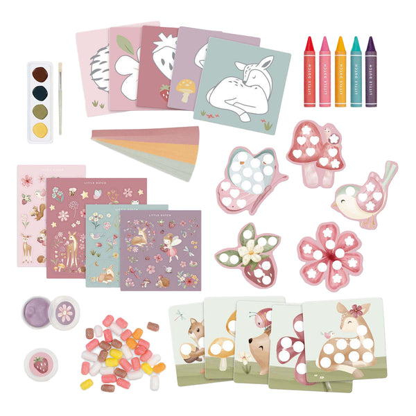 Little dutch knutseldoos - fairy garden - met verf, waskrijt, stickers en foamklei - knutselen - speelgoed kinderen - voor meisjes- vanaf 3 jaar
