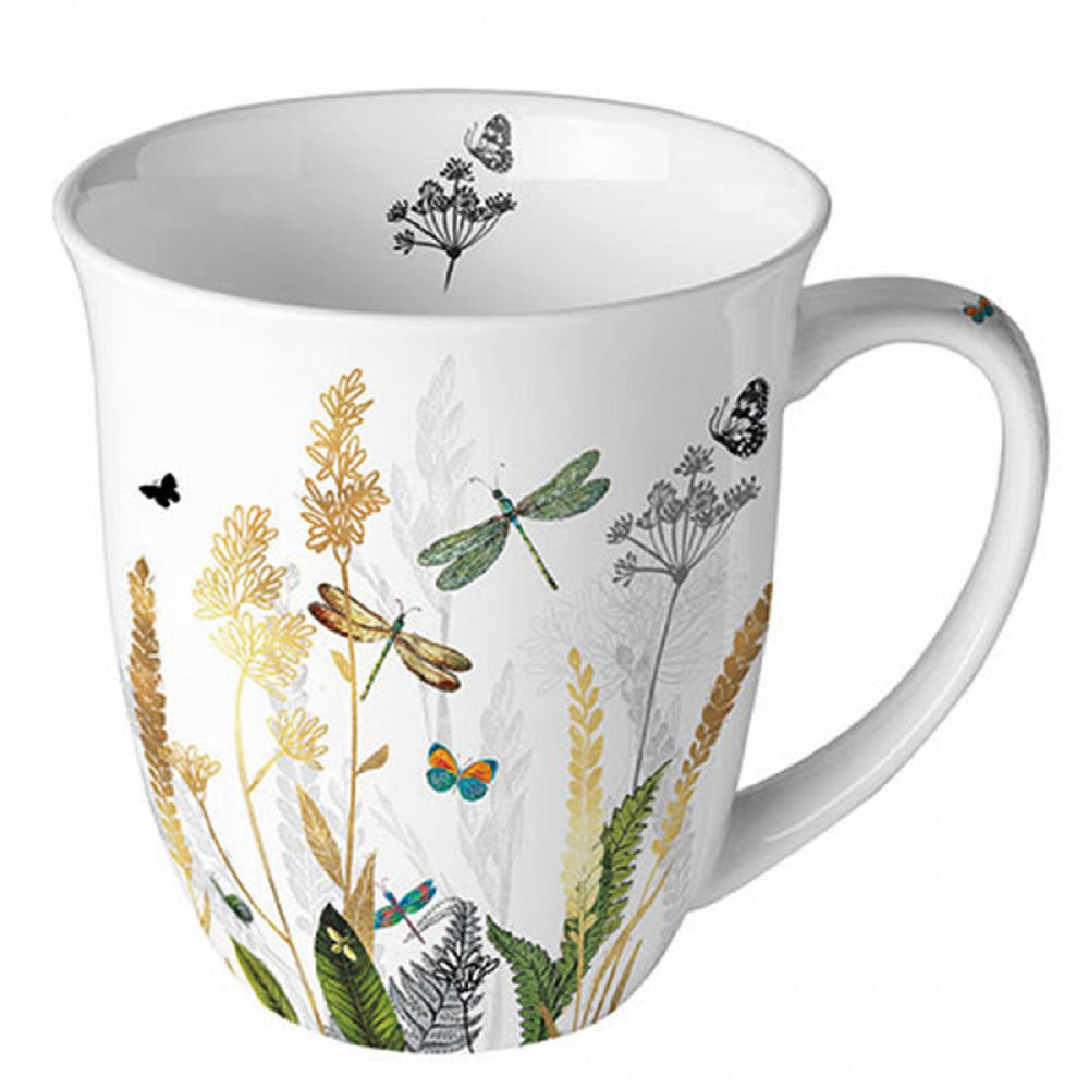 Ambiente mok ornamental flowers white 0,4l fine bone china
