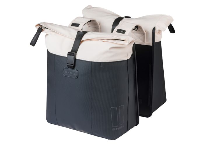 Basil tas vive dubbel wit zwart | 35l
