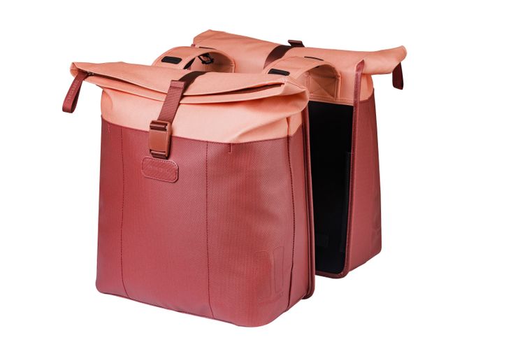 Basil tas vive dubbel bordeaux roze | 35l