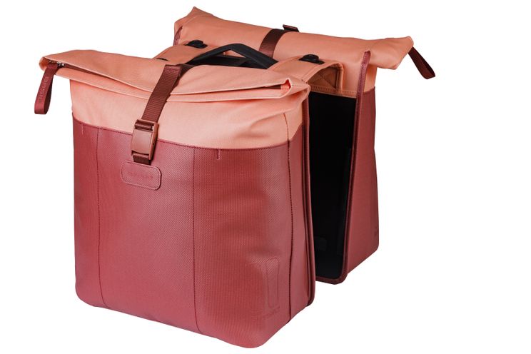 Basil tas vive dubbel bordeaux roze | mik | 35l