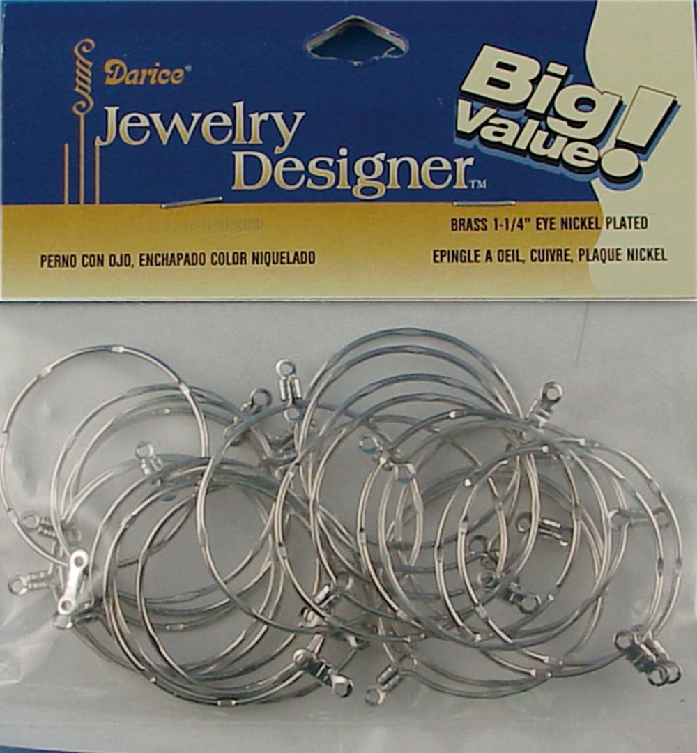 Darice • oorhanger 32mm 4 zilver