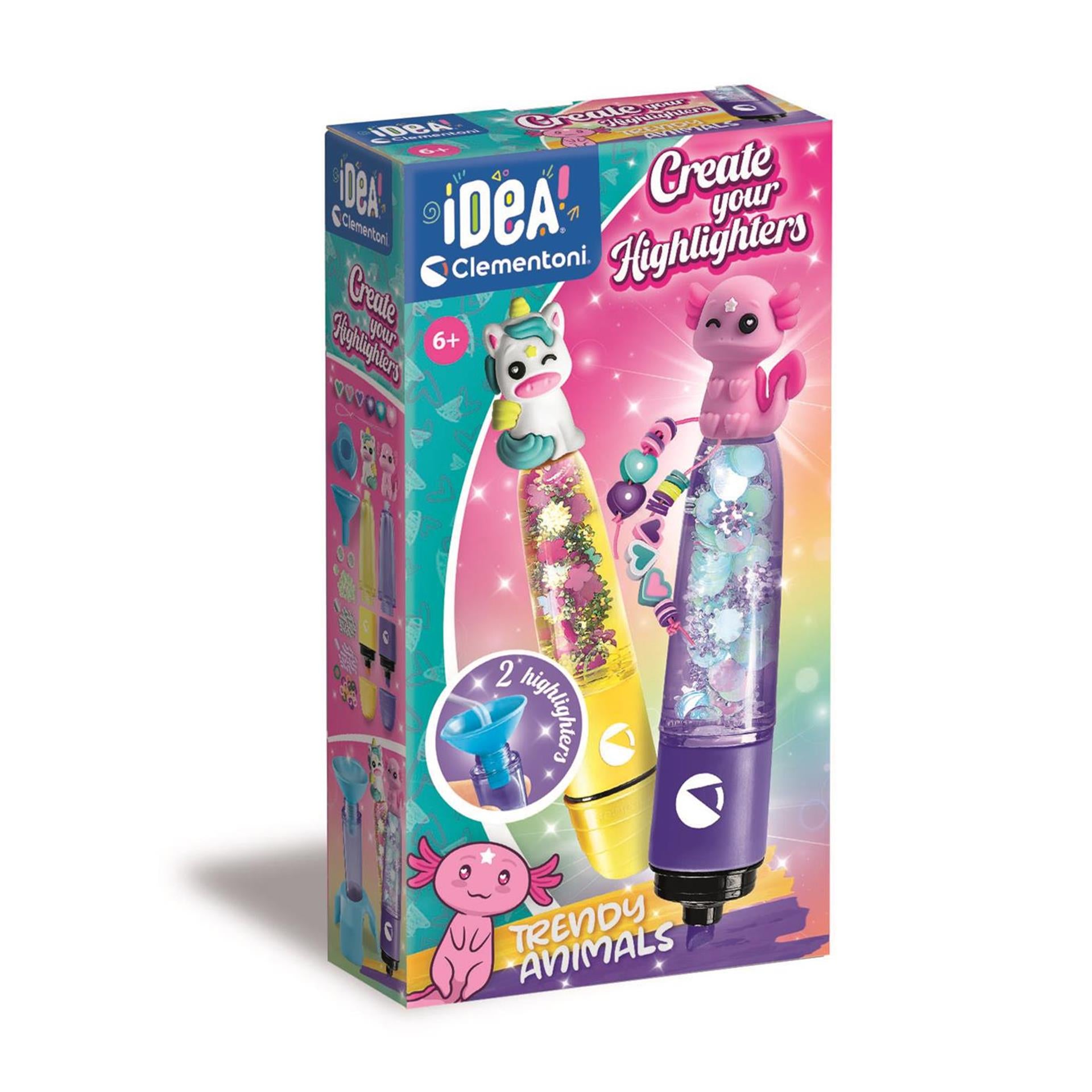 Clementoni idea maak je eigen markeerstiften - lieve huisdieren