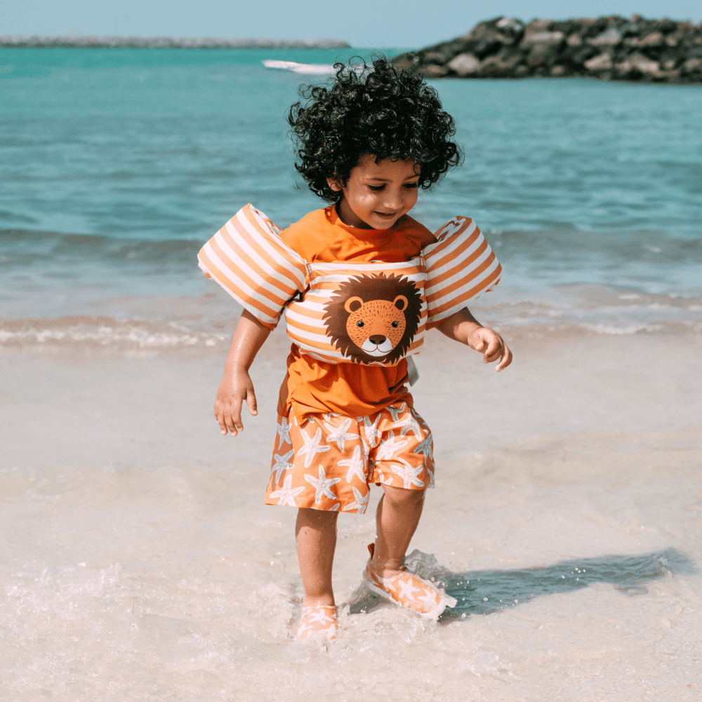 Flow | bruin witte puddle jumper 2-6 jaar