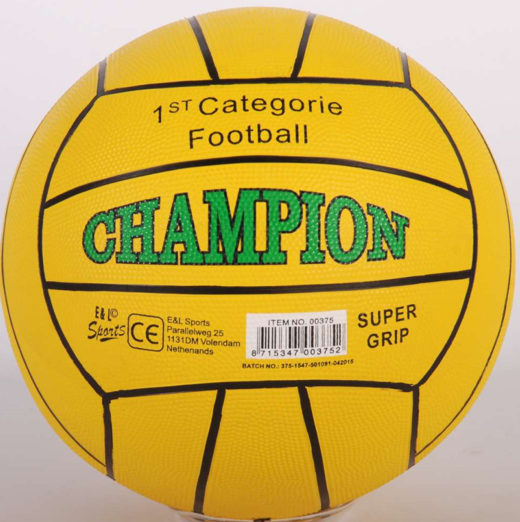 E l sports straatvoetbal kampioen - rubber - maat 5 - 380-420 gram - verschillende kleuren - assorti