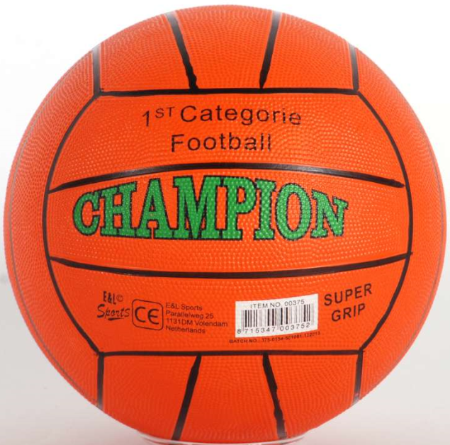 E l sports straatvoetbal kampioen - rubber - maat 5 - 380-420 gram - verschillende kleuren - assorti