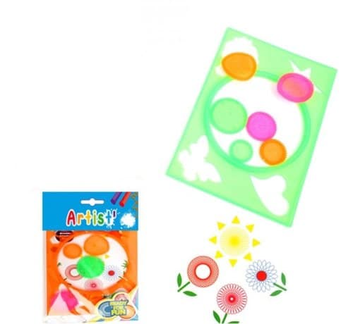 Jonotoys artist tekenset met mal en 6 wielen