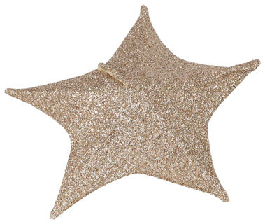 Kerstster 50 cm 30 led stof goud