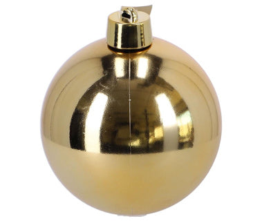 House of Seasons kerstbal kunststof goud d20cm