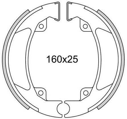 Newfren Brake Shoe Set GF1136 Florett-80 (160*25mm)