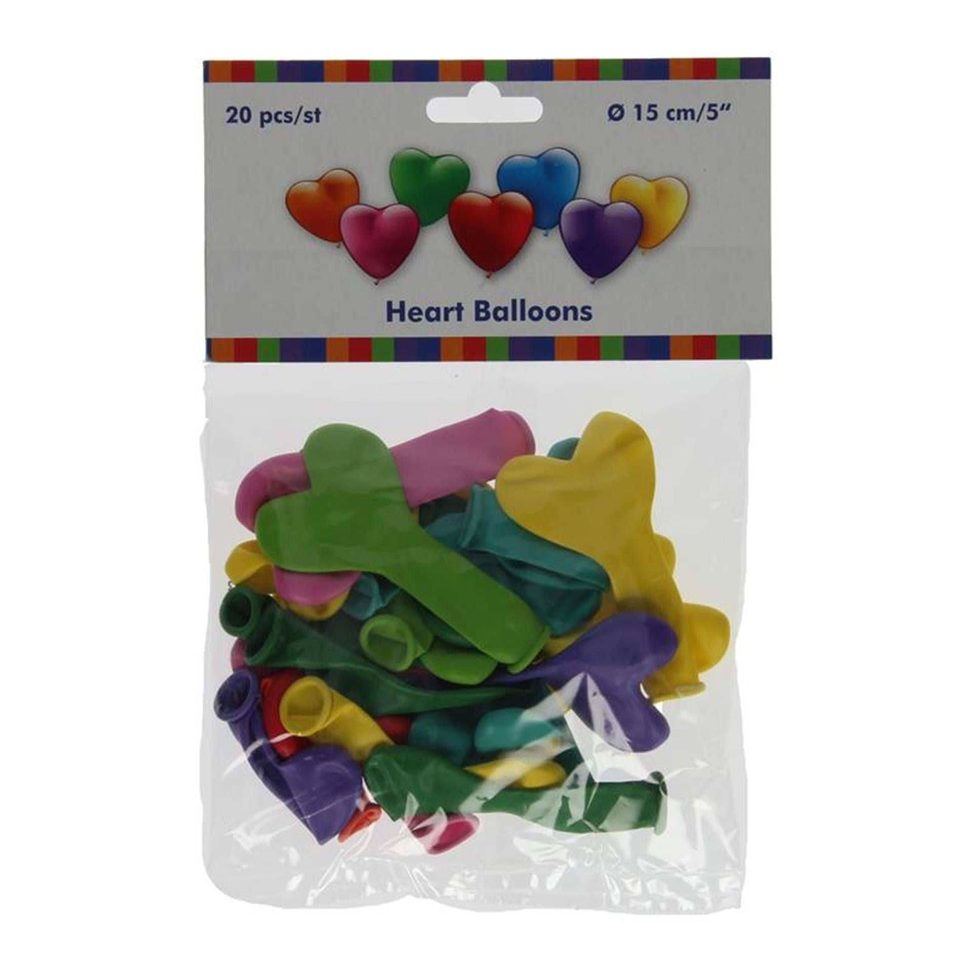Hartballonnen ø15cm zakje a 20 stuks