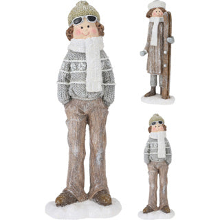 Winterkinderen 12x11x42cm
