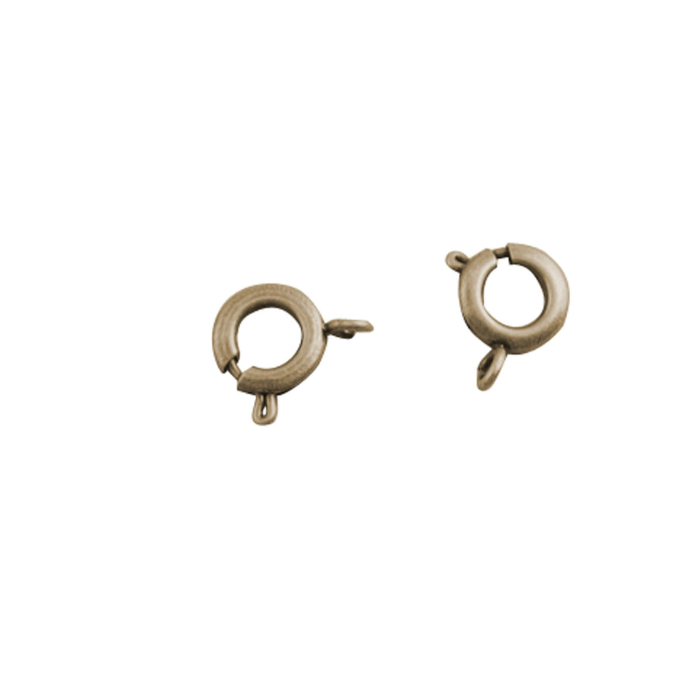 Darice • spring ring 7mm 10pcs antique brass