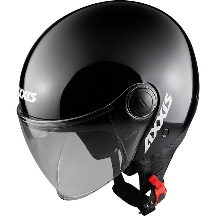 Axxis helm vierkant effen glans zwart s