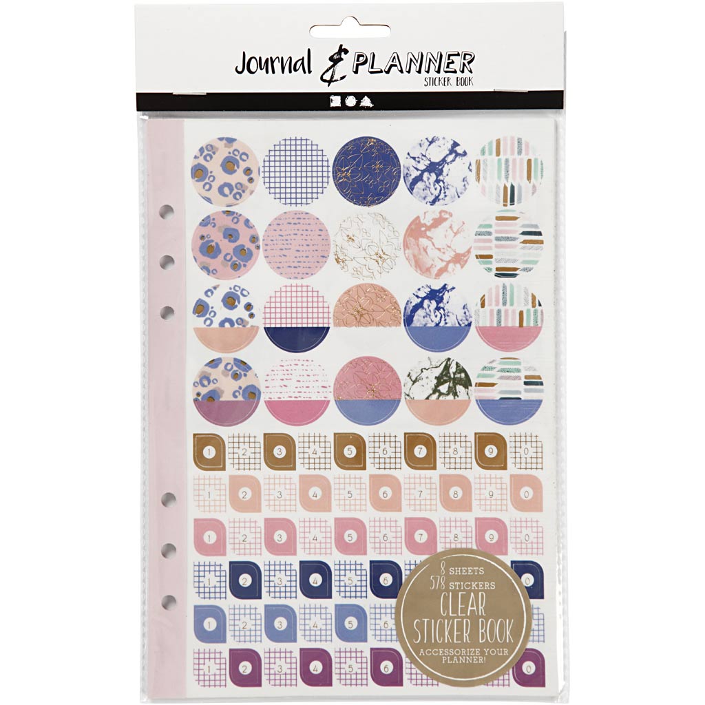 Creativ bedrijfsstickerboek bloemen a5 voor planner, 578st.