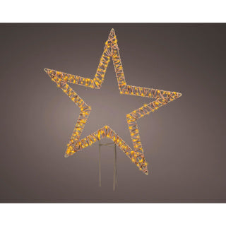 Kaemingk micro led stake light wicker steady buitenl.1 cm x w.76cm x h.92cm