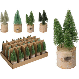 Kerstboom deco 15cm 4ass