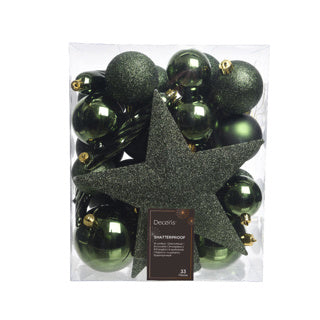 Kaemingk kerstballen polystyreen matt, shiny, glitter mix dia8cm