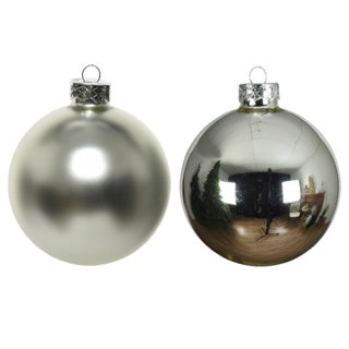 Kaemingk kerstballen glas shiny,matt mixdia8cm