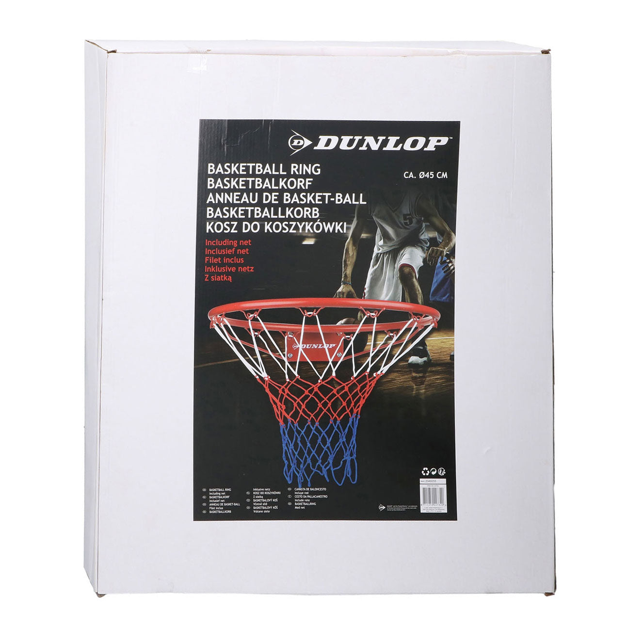 Dunlop basketbalring - metaal - inclusief net en bevestigingsmateriaal - ø ring circa 45 cm