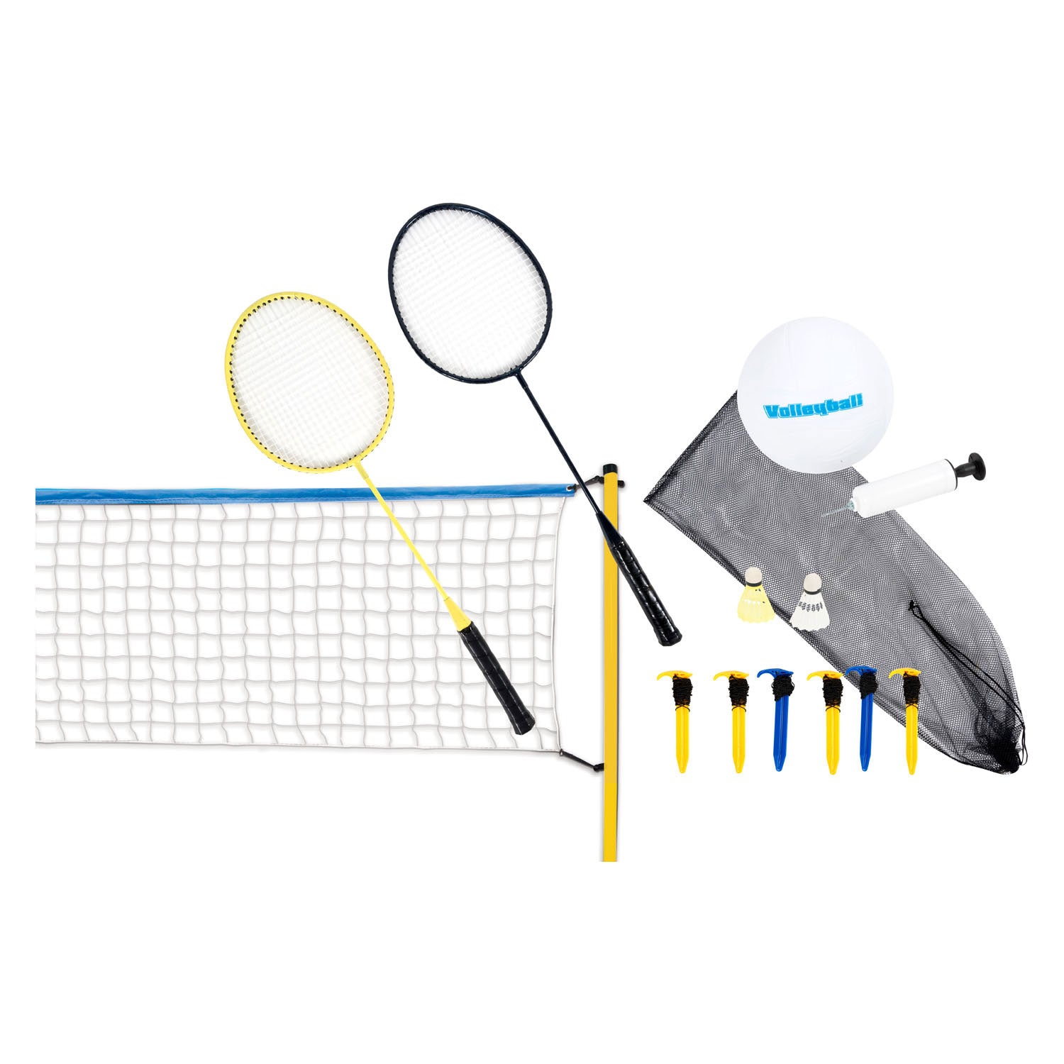 Volleybal- en badmintonset