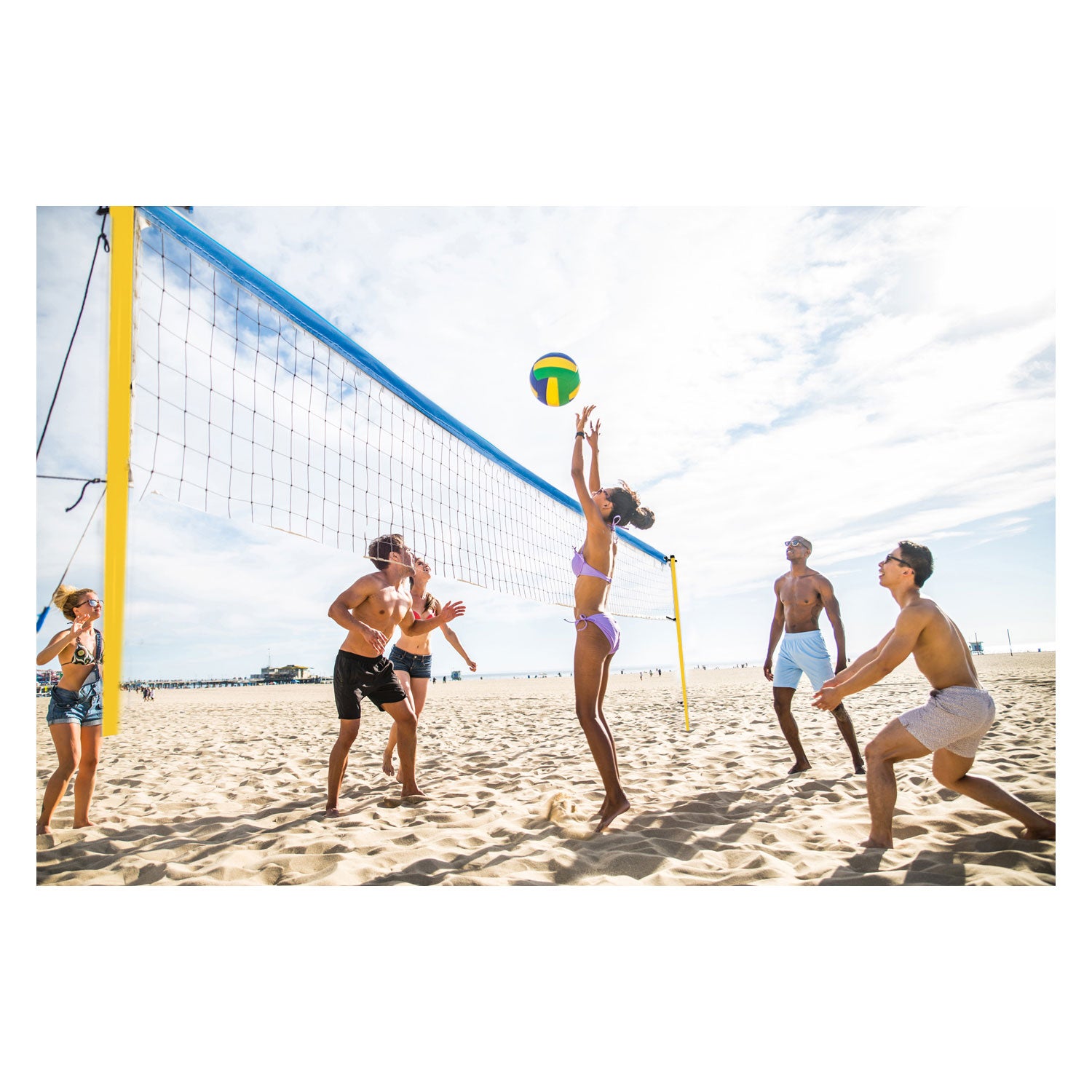 Volleybal- en badmintonset