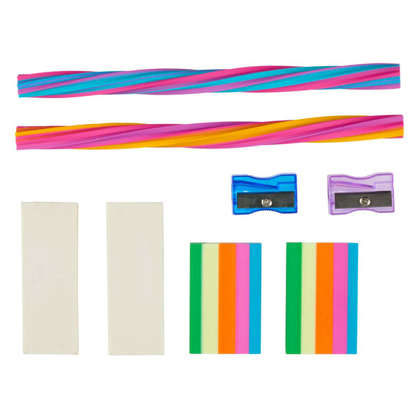 Eddy toys gum en puntenslijperset, 8dlg.