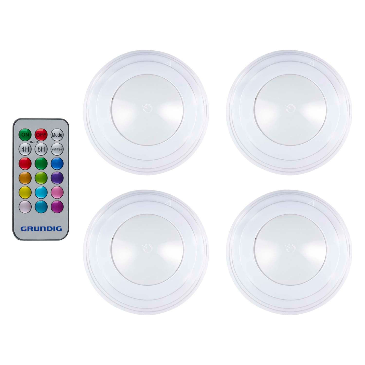 Kleurveranderende draadloze ledlamp, set van 4