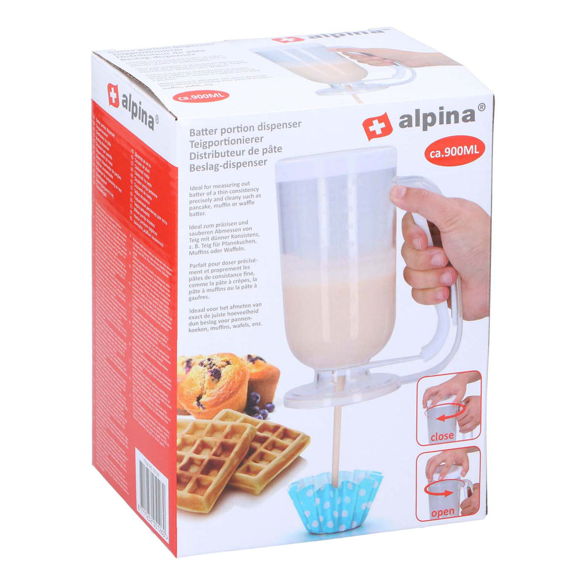 Alpina beslagdispenser - voor nauwkeurige beslag dosering - 900ml - 10 x 20 cm