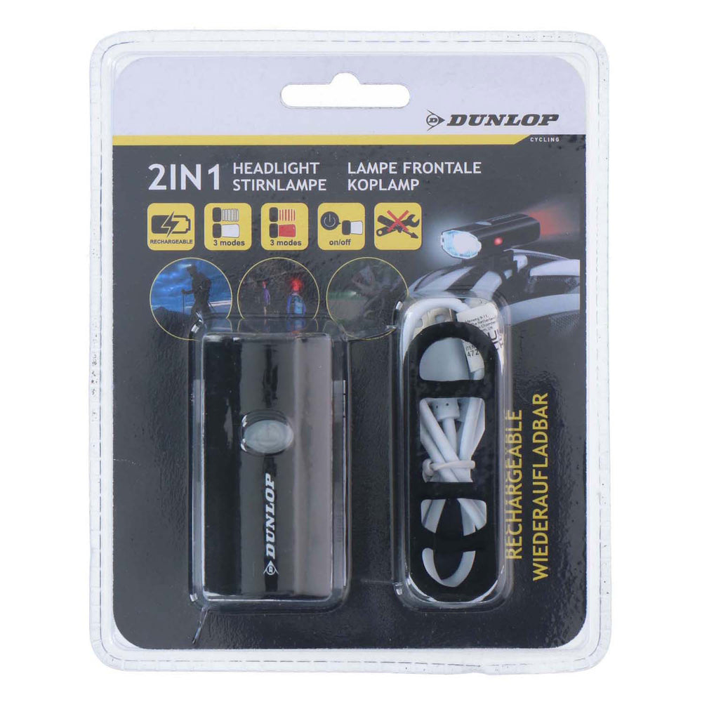 Dunlop 2in1 hoofdlamp