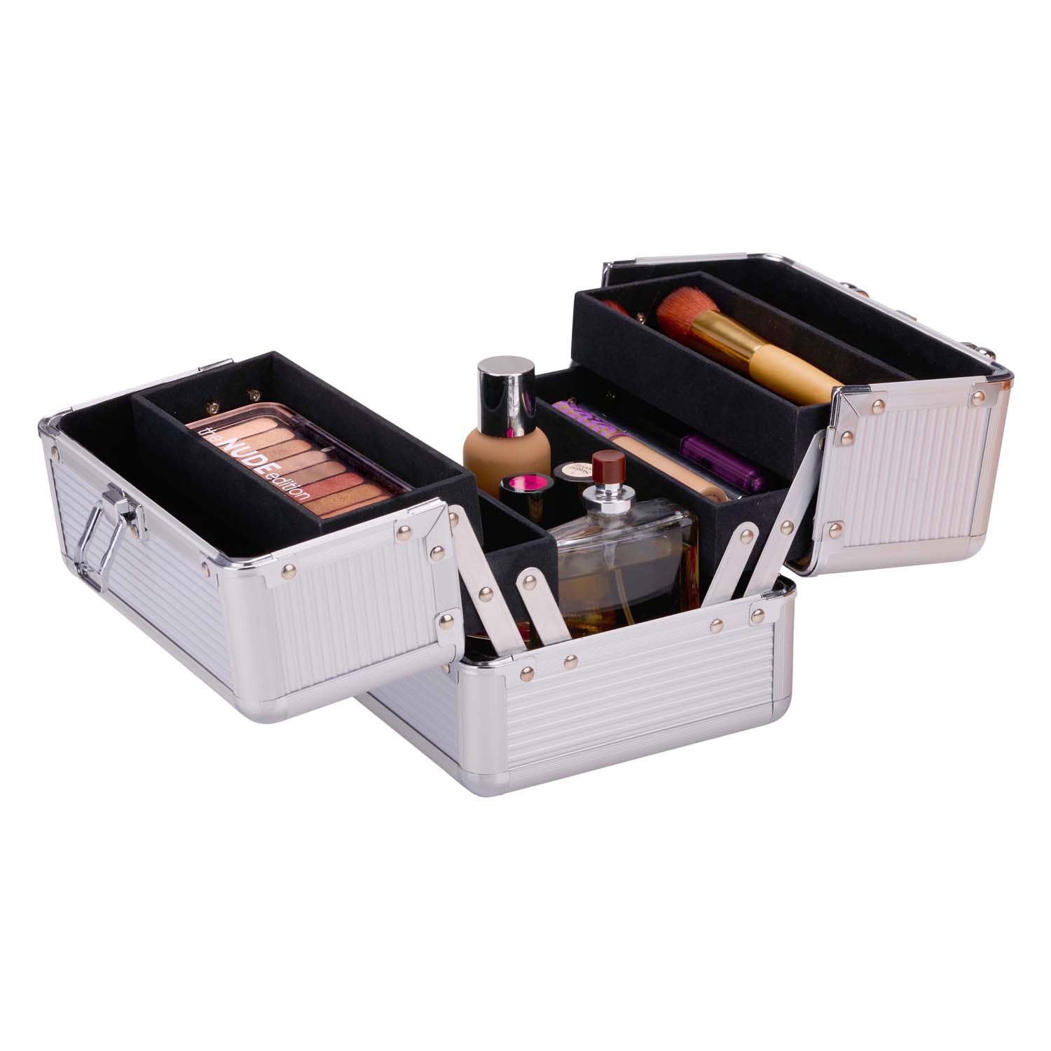 Make-up koffer zilver