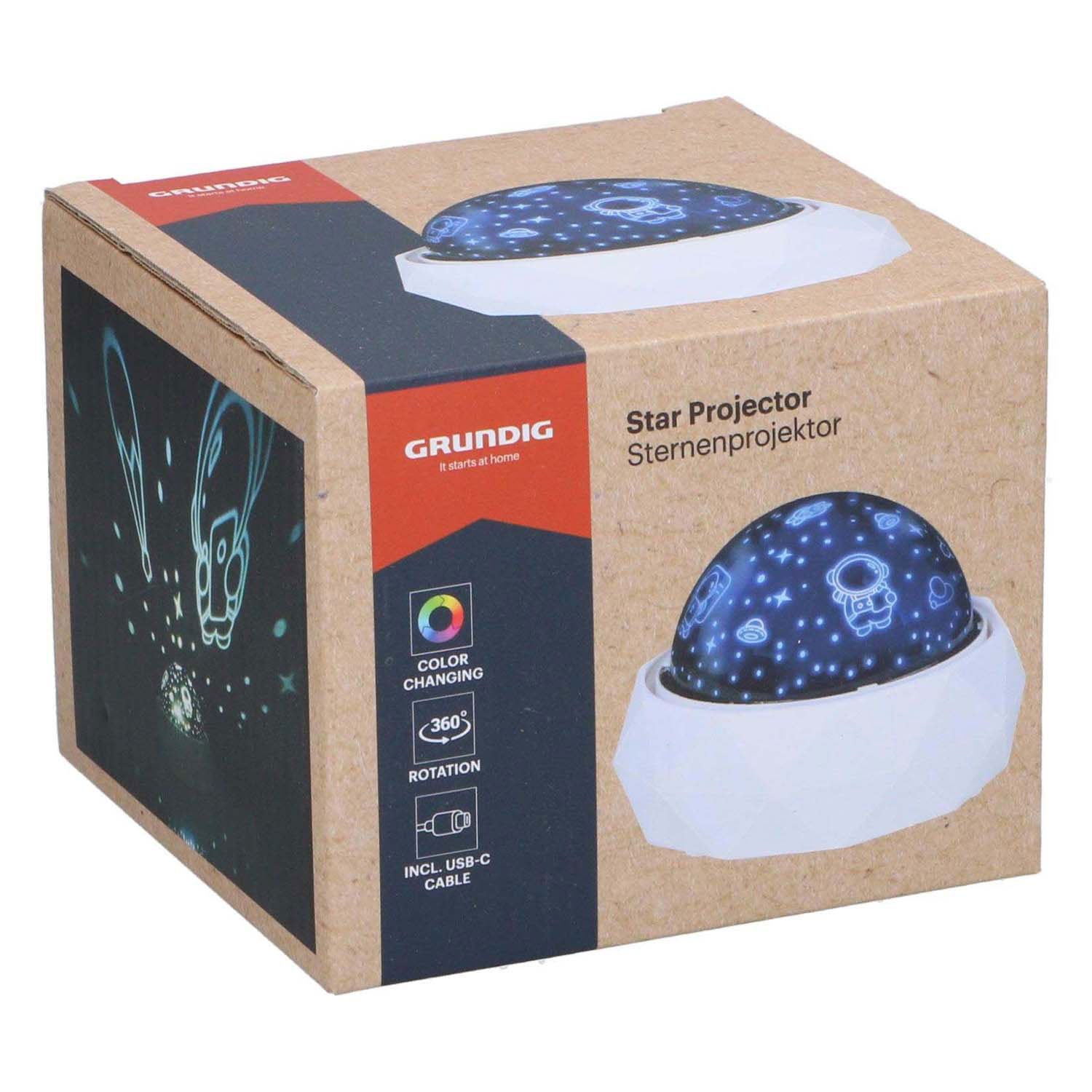 Grundig sterrenprojector astronaut rond met usb-c
