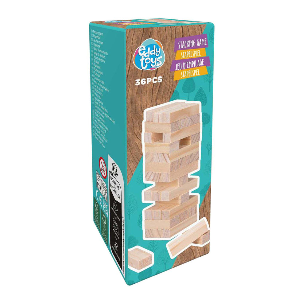 Houten mini stapelspel, 36dlg.