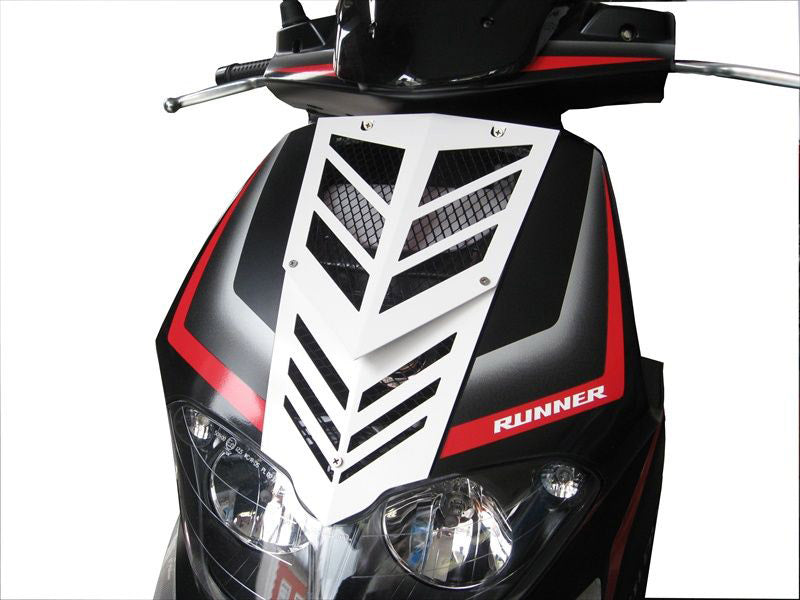Voorfrontrooster Gilera loper Sp nieuw model aluminium wit