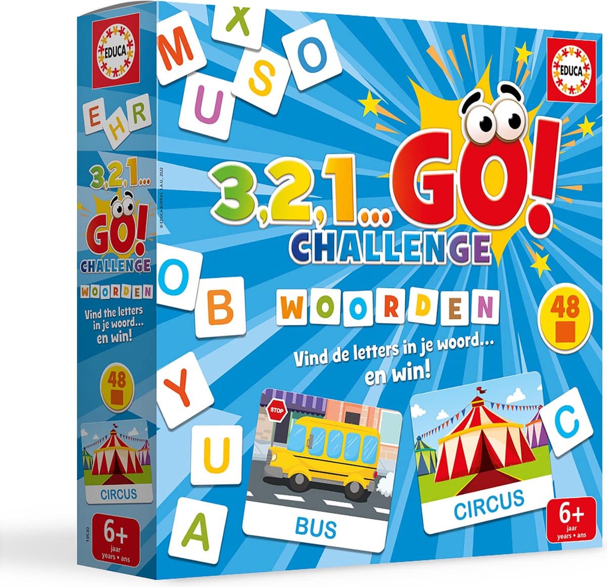 Intro just games 3-2-1 go challenge puzzels met woorden