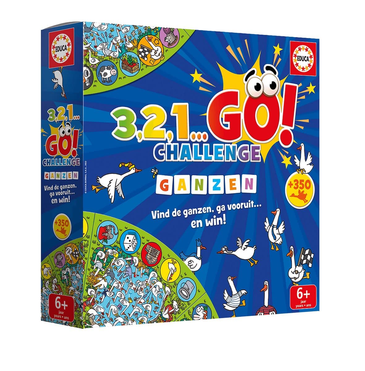 Intro just games 3-2-1 go challenge puzzels van ganzen