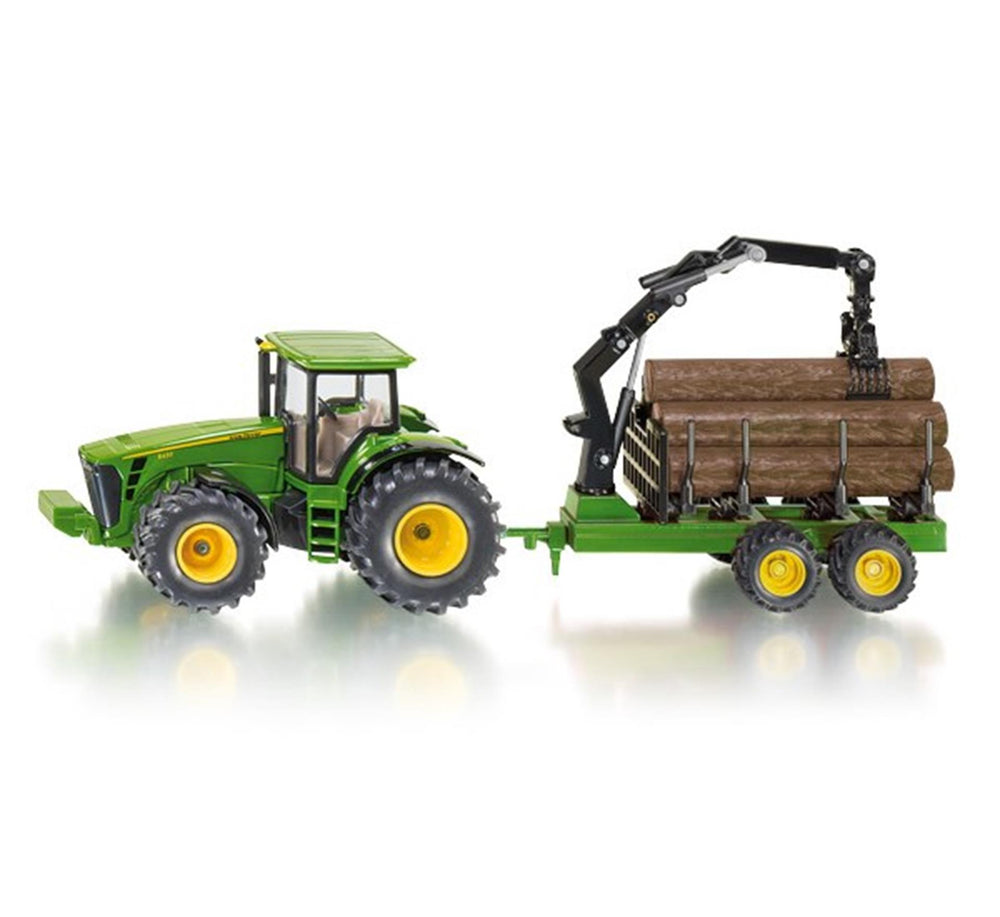 Siku 1954 tractor met boomstamaanhangwagen