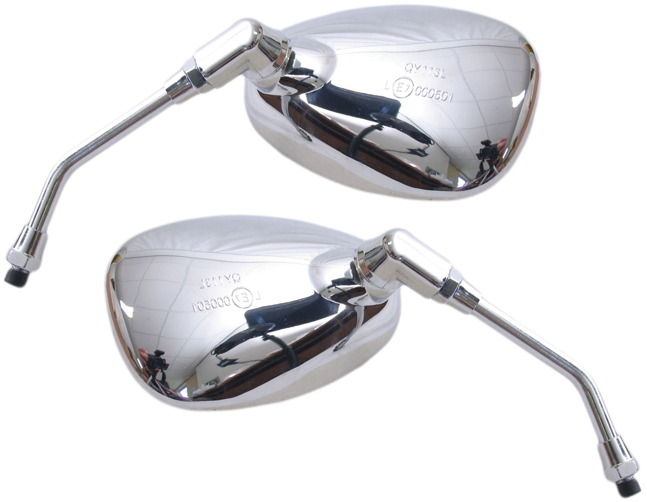 Miroir set chine scooter grand retro chrome