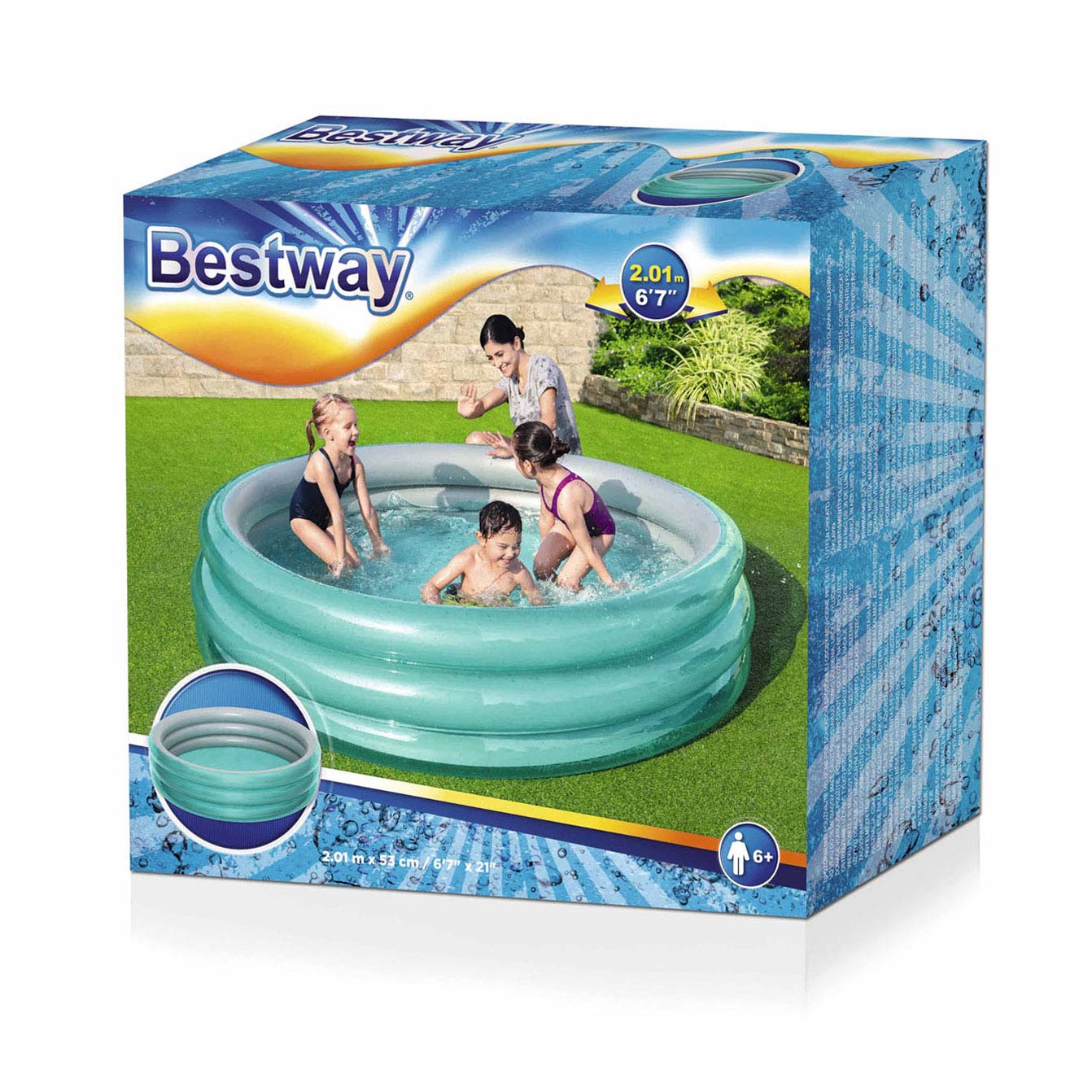 Bestway kinderbad rond groot metallic, 201cm